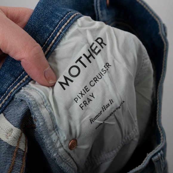 SOLD MOTHER Pixie Cruiser Fray Flare Jeans Rumor Has it N5 - Picture 9 of 11